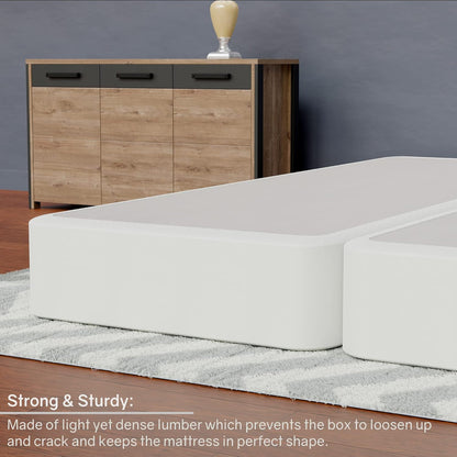 Hollywood Queen Box Spring/Foundation – Wood Split, Low Profile, Beige, Durable & Compliant