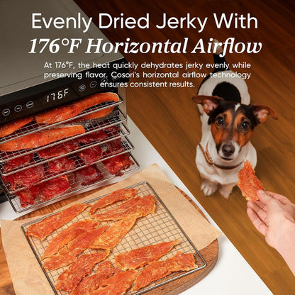 COSORI Food Dehydrator Bigger Than 7 Trays With Large 6.5" Drying Space 600W Power