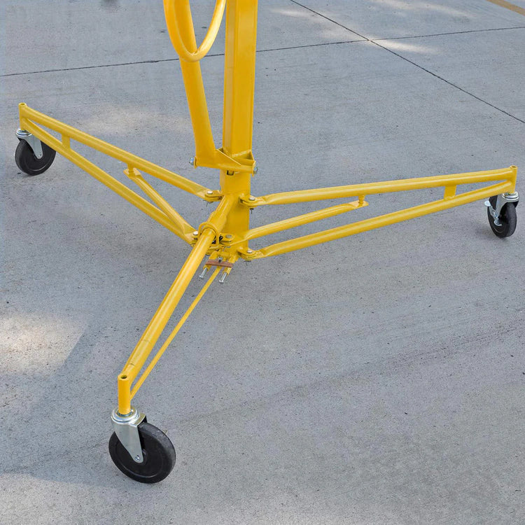 Stark USA 65044 65044 Drywall Lift 11' Yellow Rolling Sheetrock Panel Hoist Jack