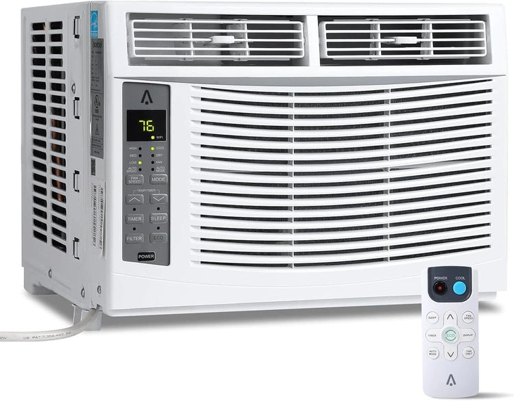 6000 BTU Window Air Conditioner, Cools up to 375 Sq. Ft., WIFI Enabled Energy