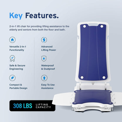AYDMED 2-in-1 Electric Lift Chair, 308lbs Capacity, Waterproof