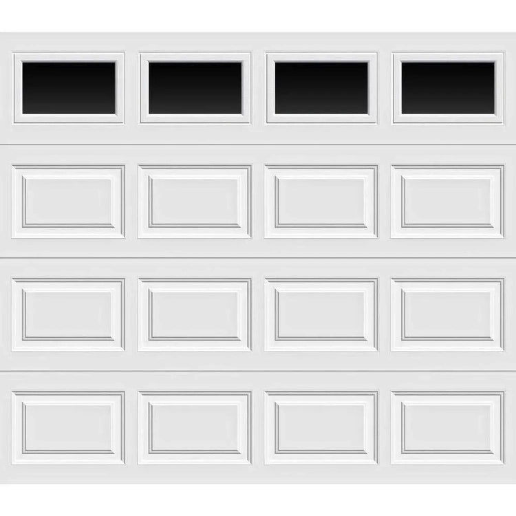 Classic Collection 8 ft. x 7 ft. 6.5 R-Value Insulated Garage Door with Plain Windows A768954
