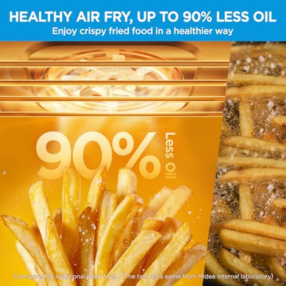 Midea Flexify French Door Toaster Oven Air Fryer Combo, 26.4 QT, Extra Large Air Fryer Countertop Oven 10 in 1 Combo, 25% Faster Cooking and 90% Less Oil, Stainless Steel : Home &amp; Kitchen