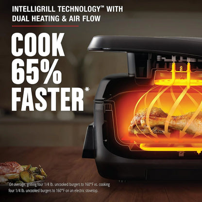 George Foreman Beyond Grill锟?7-in-1 Electric Indoor Grill with Air Fry Technology, MCAFD800D, Black, Large
