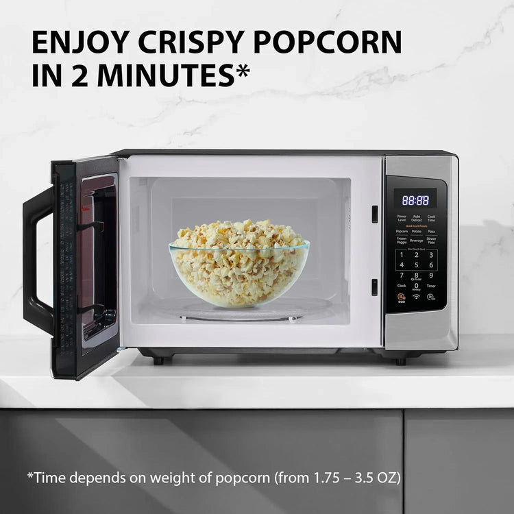 TOSHIBA 4-in-1 ML-EC42P(SS) Countertop Microwave Oven, Smart Sensor, Convection, Air Fryer Combo, Mute Function, Position Memory 13.6" Turntable, 1.5 Cu Ft, 1000W, Silver