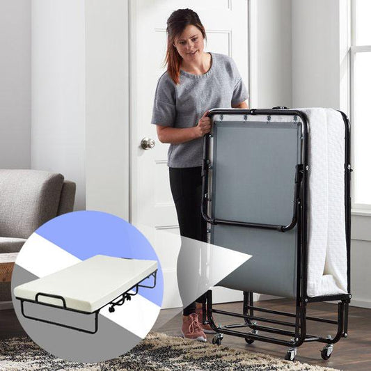 2025 BEST Heavy Duty 640LBS Rollaway Folding Bed With Memory Foam Mattress
