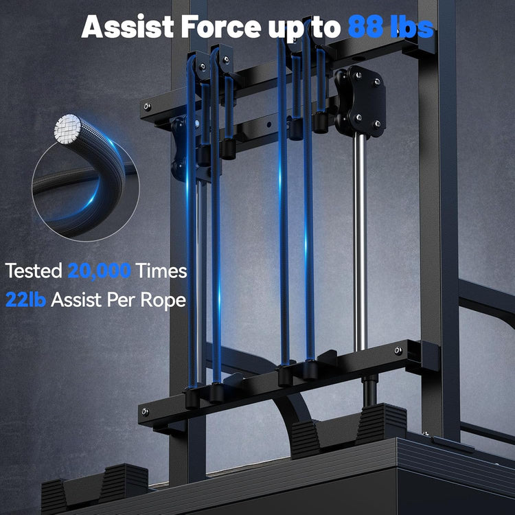 Sportsroyals Power Tower Pulp Up Bar Station, 450 lbs stable suspended immersion tilt station