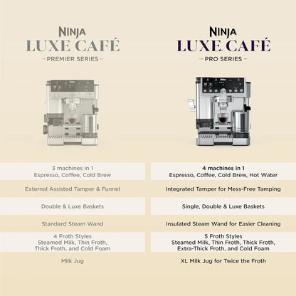 Ninja Luxe Café Pro Series, Espresso Machine, Drip Coffee, Cold Brew