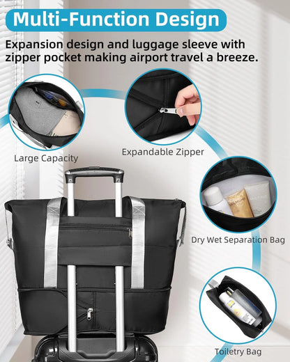 6-piece luggage set, expandable hardshell suitcase set with spinner wheels, lightweight rolling luggage set