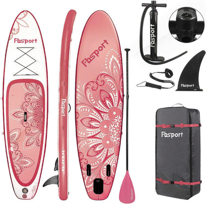 Premium Stand Up Paddle Board Yoga Board with Durable SUP Accessories & Carry Bag | Wide Stance Surf Control Non-Slip Deck Leash Paddle and Pump for Youth & Adult