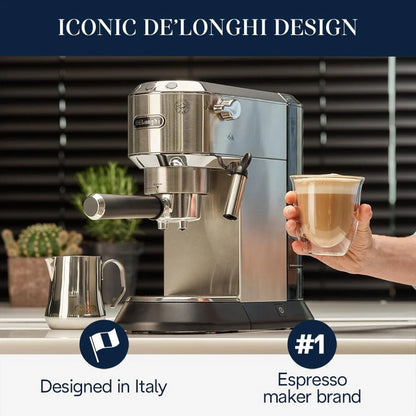 De'Longhi Dedica Espresso Machine with Manual Milk Frother