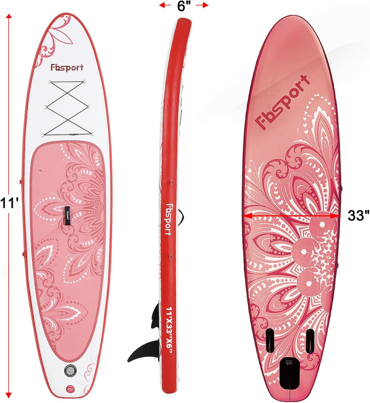 Premium Stand Up Paddle Board Yoga Board with Durable SUP Accessories & Carry Bag | Wide Stance Surf Control Non-Slip Deck Leash Paddle and Pump for Youth & Adult