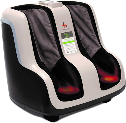 Reflex SOL Foot & Calf Massager w/ Heat - Plantar Fasciitis Relief + Circulation + Shiatsu Deep Kneading + Vibrating for Stress + Compression - Adjustable for Women and Men up to Size 12