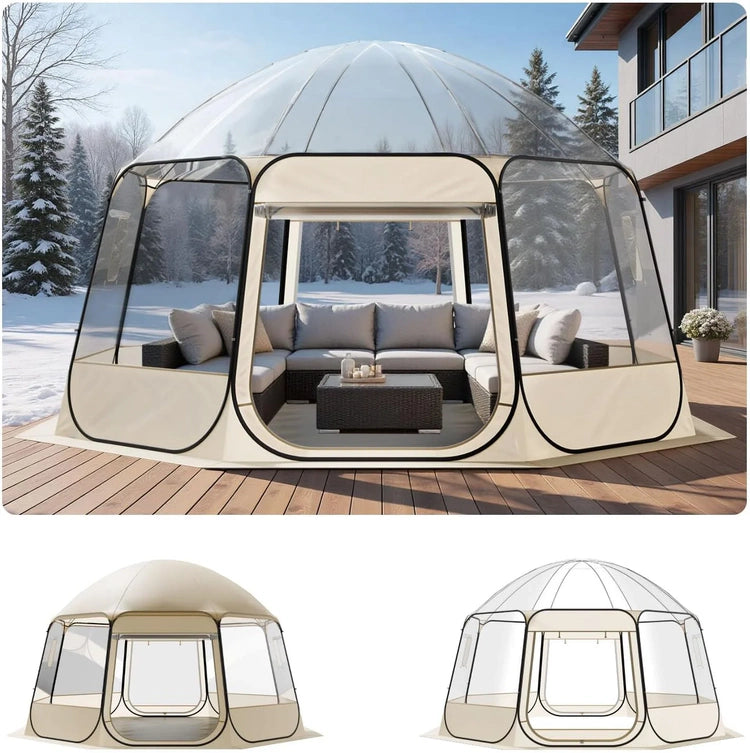 VEVOR Pop up Sports Tent, 8 Sizes Optional Clear Bubble Tent for 1-6 Person