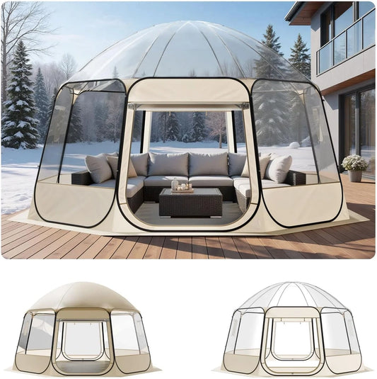 VEVOR Pop up Sports Tent, 8 Sizes Optional Clear Bubble Tent for 1-6 Person